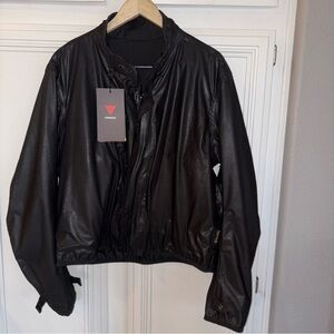 NWT Dainese Men's Motorcycle Jacket Size 58 EU Super Rider D-Dry Shimmer Black